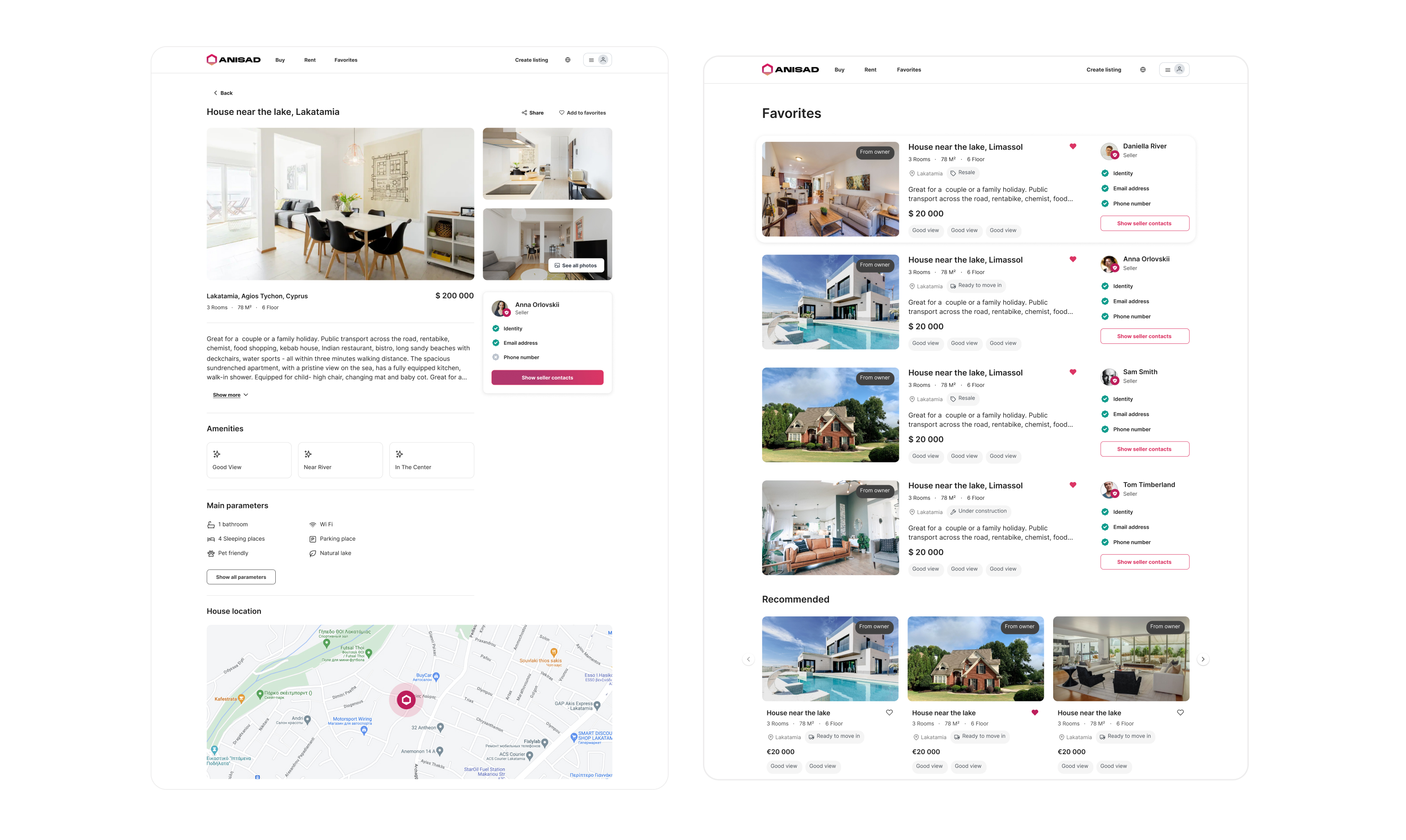 Anisad Real Estate screens